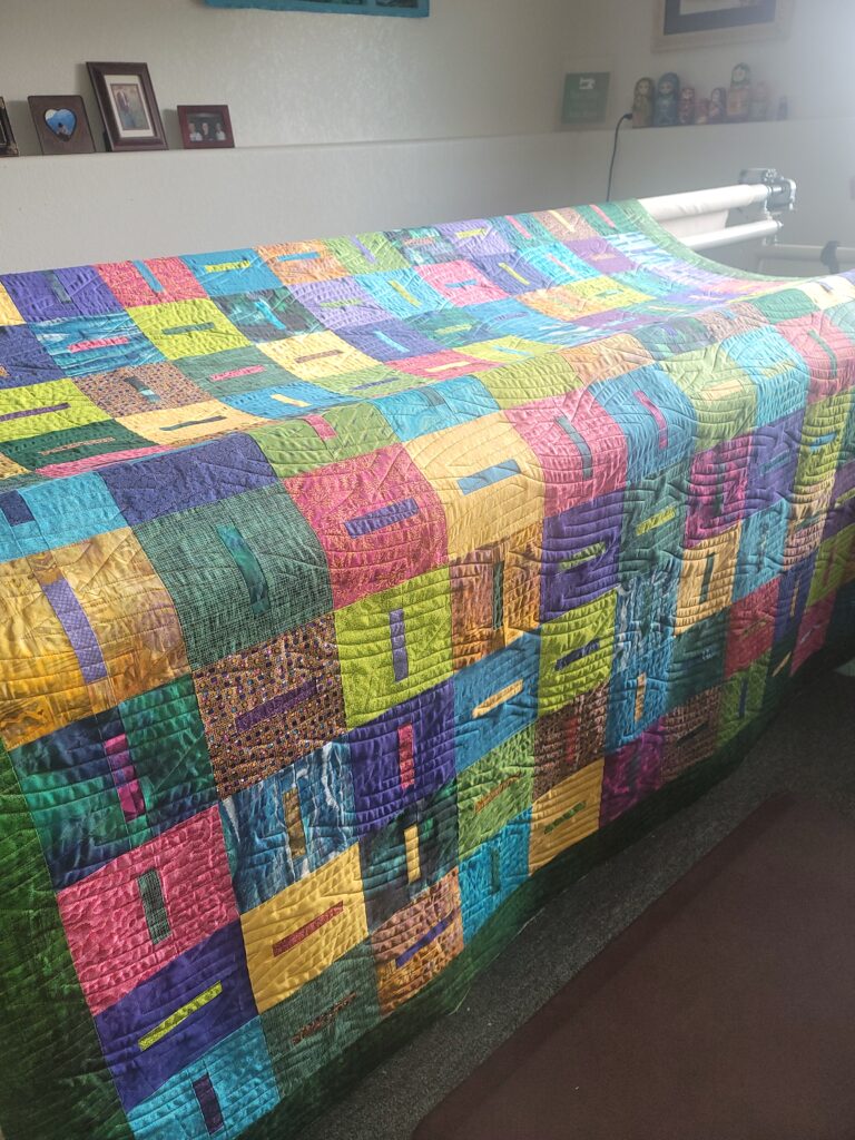 Basket Weave on Feng Shui quilted by Rebekah Schrepfer